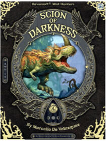 The cover of Scion of Darkness. Its got a big T-rex on the cover!