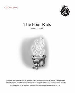 The Four Kids adventure cover. Shows a stuffed myconoid doll with a nighlight fungus plant.